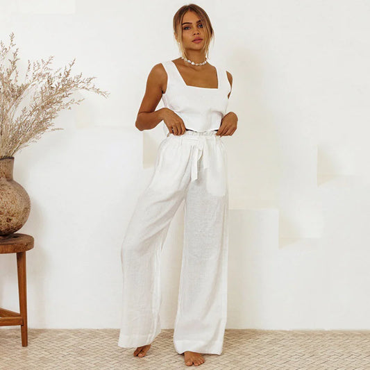 Linneset Top & byxor